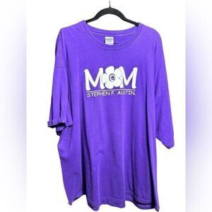 EUC Gildan Plus Size Purple Stephen F Austin University MOM Graphic Tee Shirt 3X
